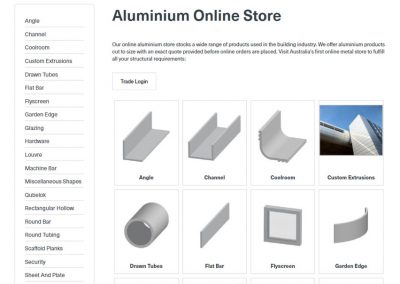aluminium trade centre web development project