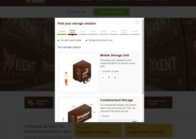 kent storage web development project