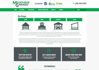 melbourne garages web development project